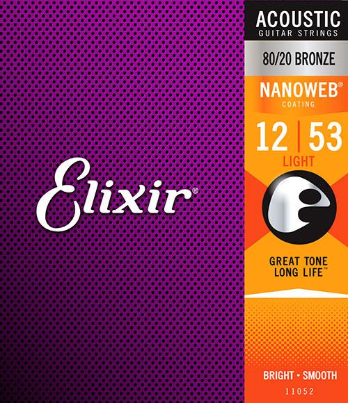 Elixir Nanoweb 80/20 Bronze Acoustic Guitar Strings Product