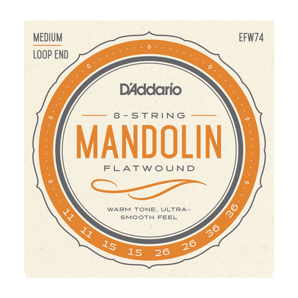 D’Addario Medium Flatwound Mandolin Strings EFW74 Product