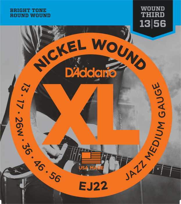 D’Addario Nickel Wound Jazz Medium Gauge Guitar Strings – EJ22 Product