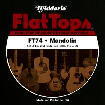 D’Addario Flat Top Mandolin Strings FT74 Product