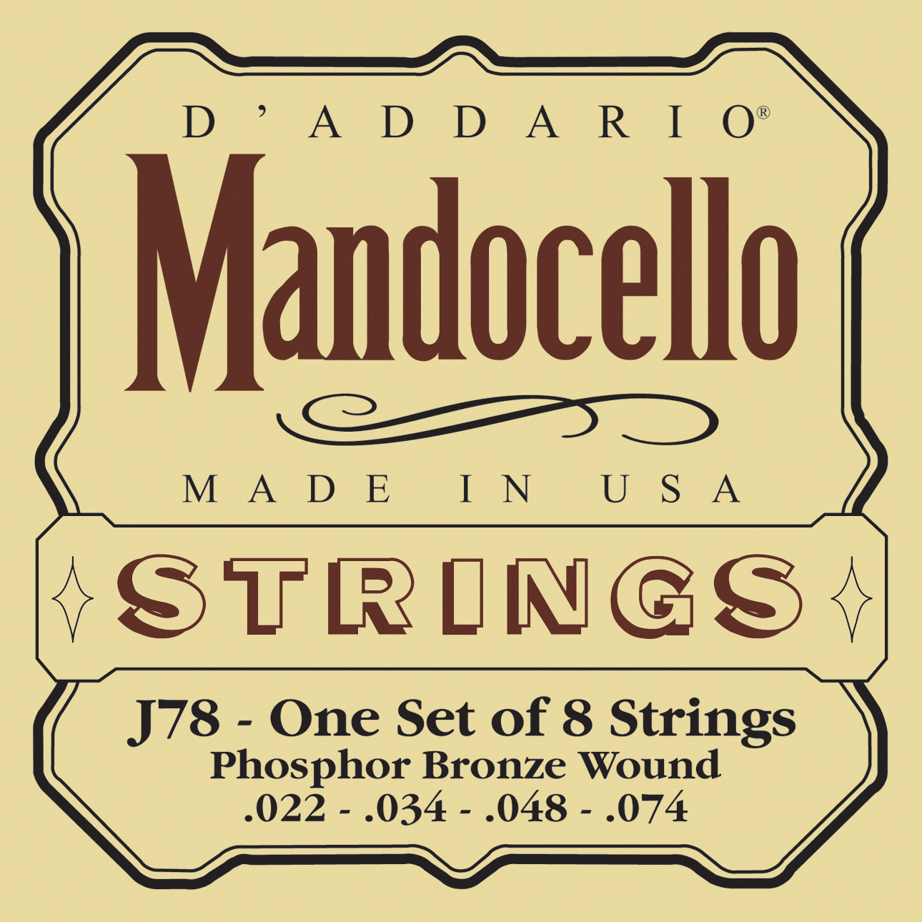 D’Addario Mandocello Strings J78 Product