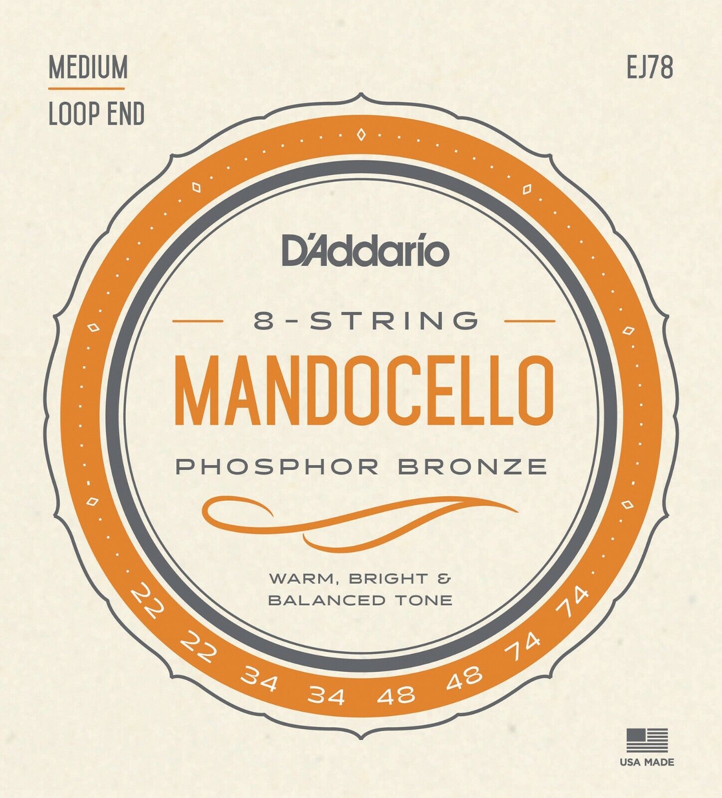 D’Addario Mandocello Strings J78 Product