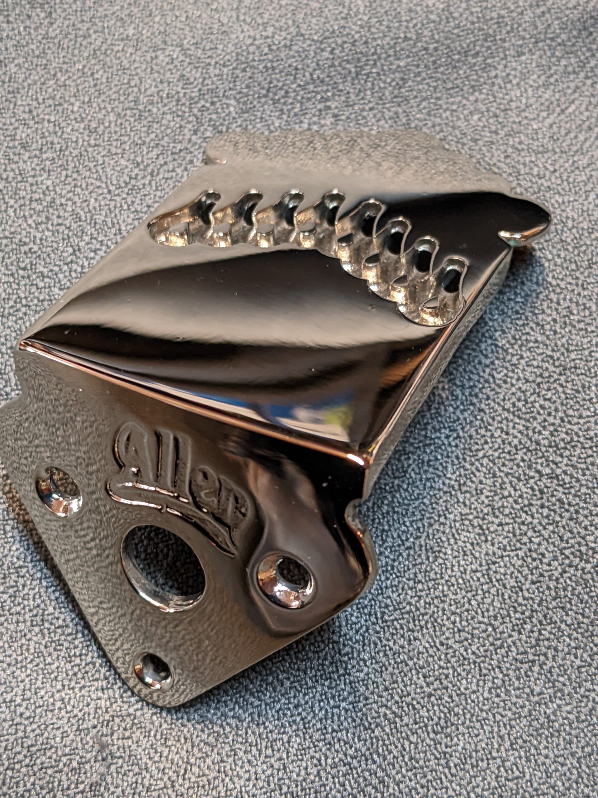 Allen TR-2 Mandolin Tailpiece, Nickel or Gold Product