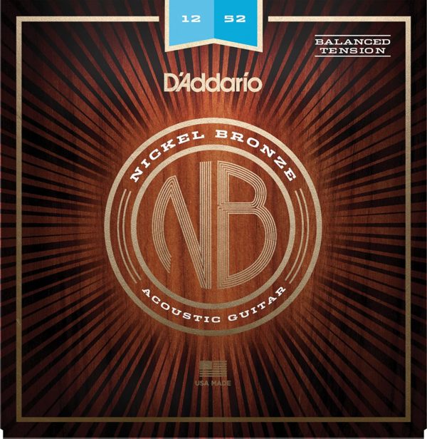 D'Addario Light Gauge Nickel Bronze Guitar Strings - NB1253