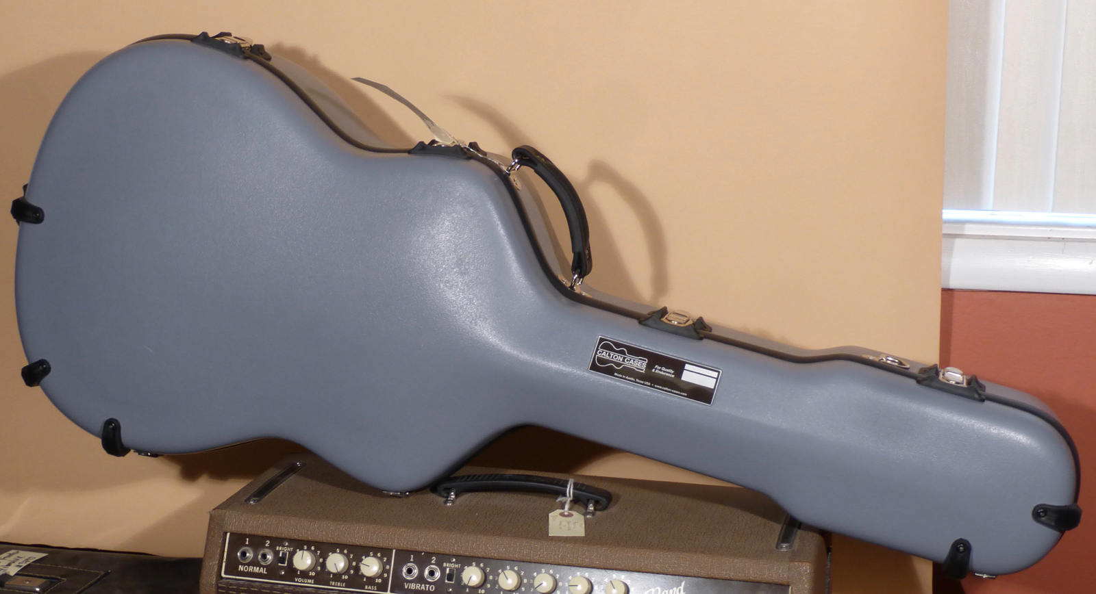 As New: Gray Calton Jumbo Orchestra Model Guitar Case Product