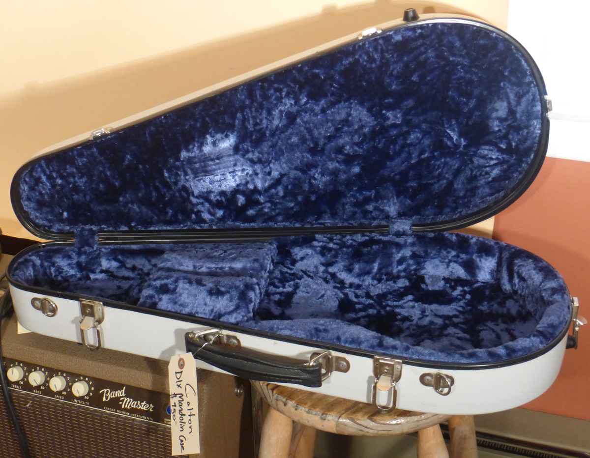 Calton DLX Mandolin Case for F or A Style- White w/ Blue Interior Product